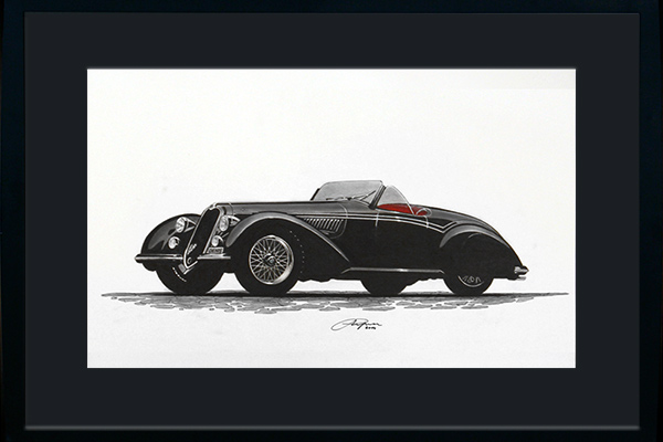 Alfa Romeo 8C ilustracija